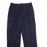 SCHULER Uniform Mens Trousers Blue Regular Straight Wool W28 L29
