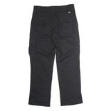 DICKIES Flex Workwear Cargo Mens Trousers Black Regular Straight W34 L30