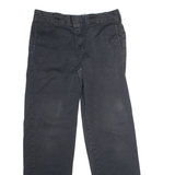 DICKIES Workwear Mens Twill Trousers Black Slim Straight W30 L30