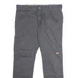 DICKIES Workwear Mens Twill Trousers Grey Regular Skinny W33 L30