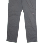 DICKIES Workwear Mens Twill Trousers Grey Regular Skinny W33 L30