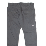 DICKIES Workwear Mens Twill Trousers Grey Regular Skinny W33 L30