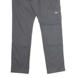 DICKIES Workwear Mens Twill Trousers Grey Regular Skinny W33 L30
