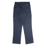 DICKIES Flex Workwear Cargo Mens Trousers Blue Regular Straight W32 L34
