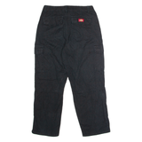 DICKIES Workwear Cargo Womens Twill Trousers Black Regular Straight W28 L28