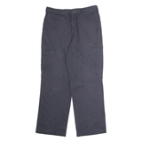 DICKIES Workwear Cargo Mens Twill Trousers Blue Regular Straight W36 L32