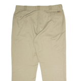 DICKIES Workwear Mens Twill Trousers Beige Regular Straight W40 L32