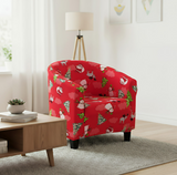 Anyseat Christmas Red Chair Cover – Dustproof Tub Slipcover for Home Décor