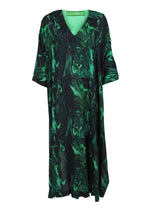Kaftan in Green Swirl