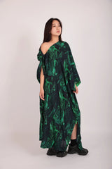 Kaftan in Green Swirl