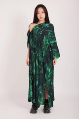 Kaftan in Green Swirl