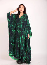 Kaftan in Green Swirl