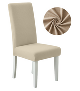 Anyseat Beige Corn Waterproof Chair Cover – Corn Kernel Pattern Stretch Slipcover for Dining Room