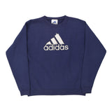 Age 13-14 Adidas Spellout Sweatshirt - XL Navy Cotton