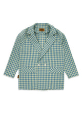 Kids checked blazer - Green/Blue