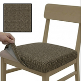Anyseat Chair Cover Dark Brown Corn Kennel Pattern Stretch Seat Cover for Home Dinning Kitchen Washable Removable