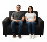 Anyseat 2-Seater Sofa Cover – Plain Gray Style Slipcover for Living Room Chair Protection