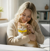 Anypet Large Yellow Cat Collar with Safety Buckle, Bell & Durable Adjustable Strap – Stylish Comfortable Pet Collar for Cats