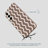 Chocolate Brown Latte Waves Samsung Galaxy S23+(Plus) Case