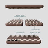 Chocolate Brown Latte Waves Samsung Galaxy S23+(Plus) Case