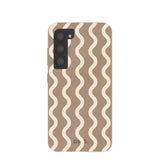 Chocolate Brown Latte Waves Samsung Galaxy S23 Case
