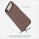 Chocolate Brown Leaf Veins iPhone Air Case