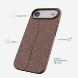 Chocolate Brown Leaf Veins iPhone Air Case