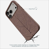 Chocolate Brown Leaf Veins iPhone 17 Pro Max Case