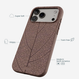 Chocolate Brown Leaf Veins iPhone 17 Pro Max Case