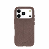 Chocolate Brown Leaf Veins iPhone 17 Pro Case