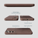 Chocolate Brown Leaf Veins Samsung Galaxy S23+(Plus) Case