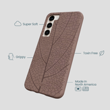 Chocolate Brown Leaf Veins Samsung Galaxy S23+(Plus) Case
