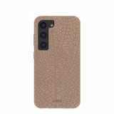 Chocolate Brown Leaf Veins Samsung Galaxy S23 Case