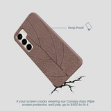 Chocolate Brown Leaf Veins Samsung Galaxy S23 Case