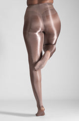 LECHERY® LUSTROUS SILKY SHINY 40 DENIER SEMI-OPAQUE PANTYHOSE TIGHTS • COCOA