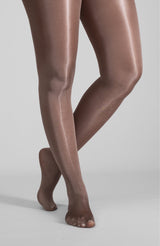 LECHERY® LUSTROUS SILKY SHINY 40 DENIER SEMI-OPAQUE PANTYHOSE TIGHTS • COCOA