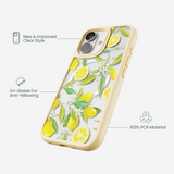 Clear Lemon Bloom iPhone 17 Case With Sunbeam Ridge (MagSafe included)