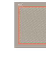 LH Logo Scarf in Beige & Orange - Large