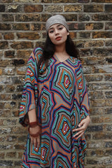 LH Logo Scarf in Beige & Orange - Large