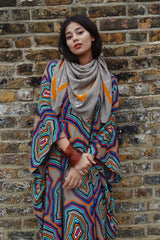 LH Logo Scarf in Beige & Orange - Large