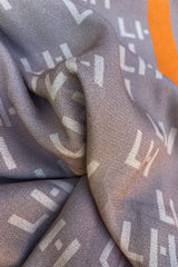 LH Logo Scarf in Beige & Orange - Large
