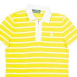 LAUREN RALPH LAUREN Womens Polo Shirt Yellow Striped M