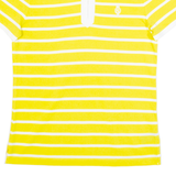 LAUREN RALPH LAUREN Womens Polo Shirt Yellow Striped M