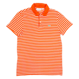 LACOSTE Mens Polo Shirt Red Striped XS