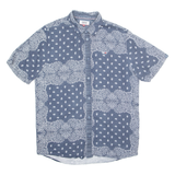 TOMMY HILFIGER Mens Shirt Blue Paisley S