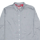 BRAX Mens Plain Shirt Grey Long Sleeve L