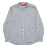 BRAX Mens Plain Shirt Grey Long Sleeve L