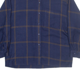 MARIAN DAVID Womens Shirt Blue Check Long Sleeve M