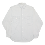 THE GREAT MANHATTAN CLUB Mens Plain Shirt Grey Long Sleeve S