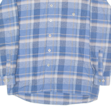 MICHAL KAUF Mens Shirt Blue Check Long Sleeve M